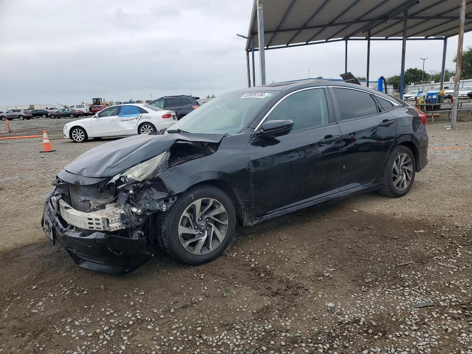 2018 Honda Civic VIN 2HGFC2F77JH510779 COPART salvage auction — FRONT END, CA - SALVAGE CERTIFICATE, sold $2,500 on 2026-07-02 (photo 1)