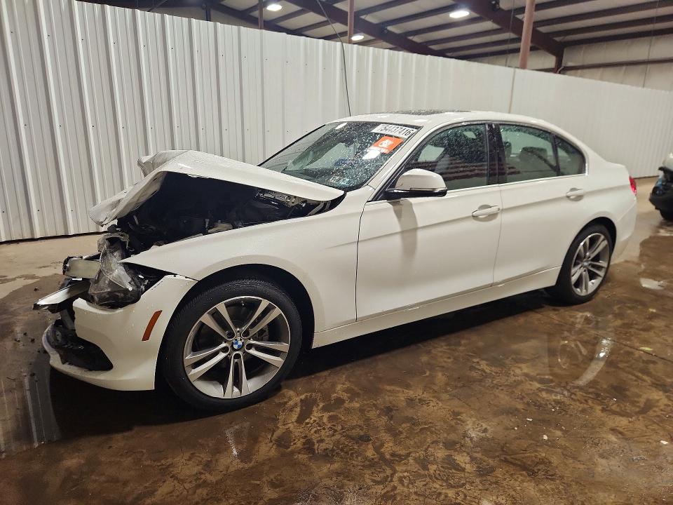 2018 BMW 3er VIN WBA8D9G54JNU72569 COPART salvage auction — FRONT END, Pa - Certificate Of Salvage, sold $1,000 on 2026-08-18 (photo 1)