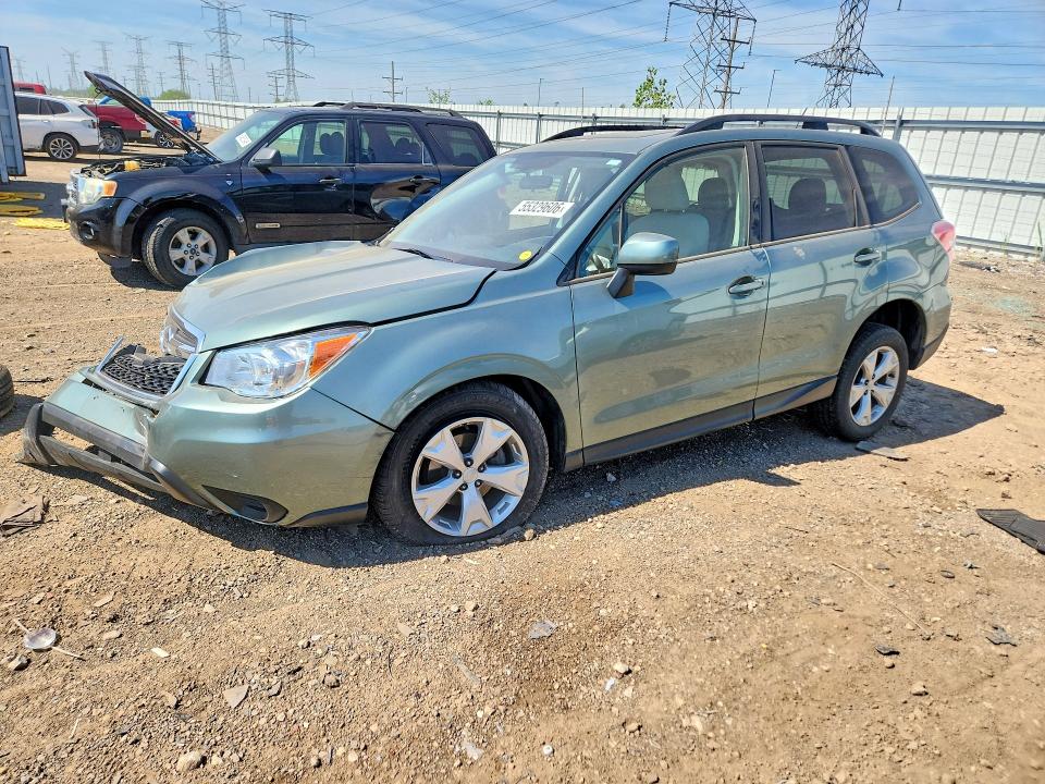 2015 Subaru Forester VIN JF2SJADC5FH451761 COPART salvage auction — FRONT END, Il - Salvage Certificate, sold $1,400 on 2026-07-09 (photo 1)