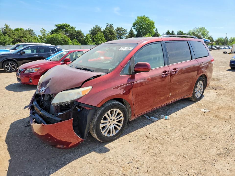 2014 Toyota VIN 5TDYK3DC6ES526494 COPART salvage auction — FRONT END, IL - SALVAGE CERTIFICATE, sold $1,550 on 2026-07-09 (photo 1)