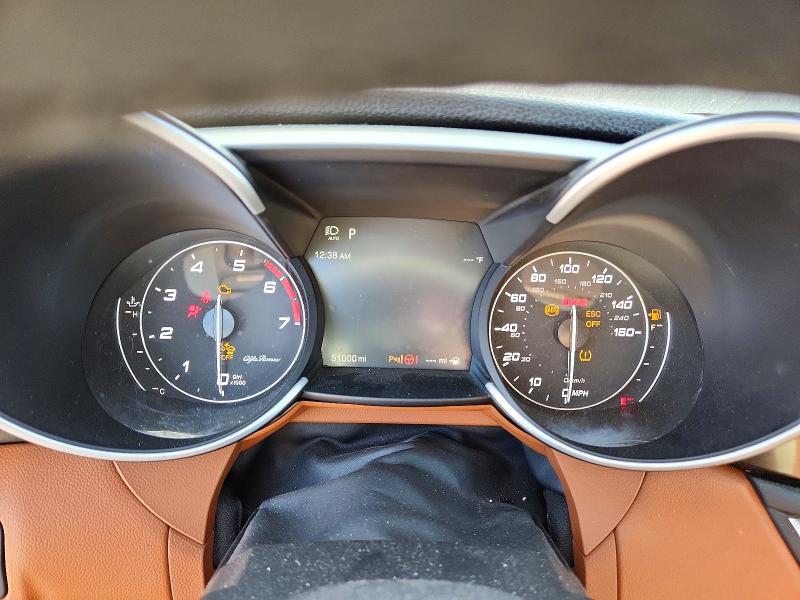 2020 Alfa romeo Giulia VIN ZARFAMAN0L7632149 COPART salvage auction — FRONT END, Tx - Salvage Vehicle Title, sold $625 on 2026-07-24 (photo 9)