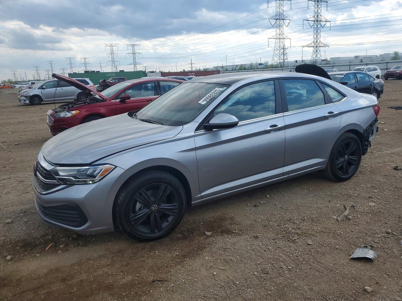2024 Volkswagen Jetta VIN 3VW7M7BU4RM093575 COPART salvage auction — Rear End, IL - SALVAGE CERTIFICATE, sold $5,800 on 2026-07-09 (photo 1)