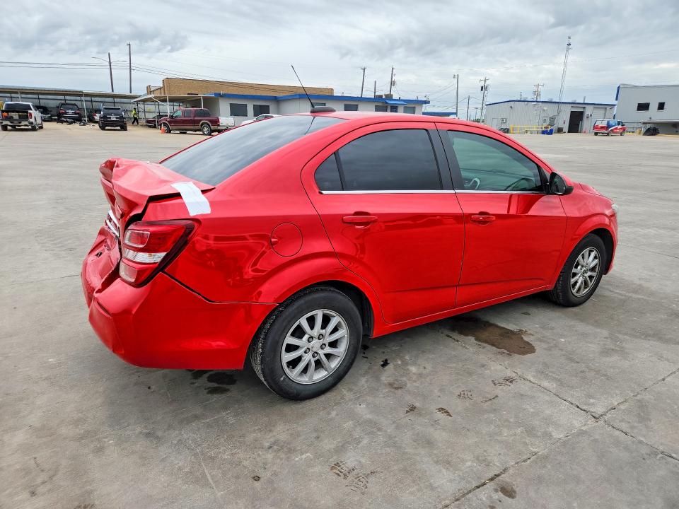 2019 Chevrolet SONIC VIN 1G1JD5SB6K4149120 COPART salvage auction — REAR END, Tx - Salvage Vehicle Title, sold $1,800 on 2026-07-09 (photo 3)