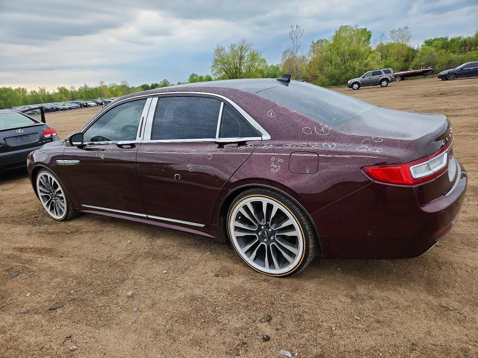 2020 Lincoln Continental VIN 1LN6L9RP2L5602102 COPART salvage auction — HAIL, Oh - Cert Of Title-Salvage, sold $10,800 on 2026-07-02 (photo 2)