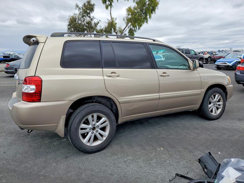 2006 Toyota Highlander hybrid VIN JTEEW21A760020662 COPART salvage auction — FRONT END, Ca - Salvage Certificate, sold $750 on 2026-07-08 (photo 3)