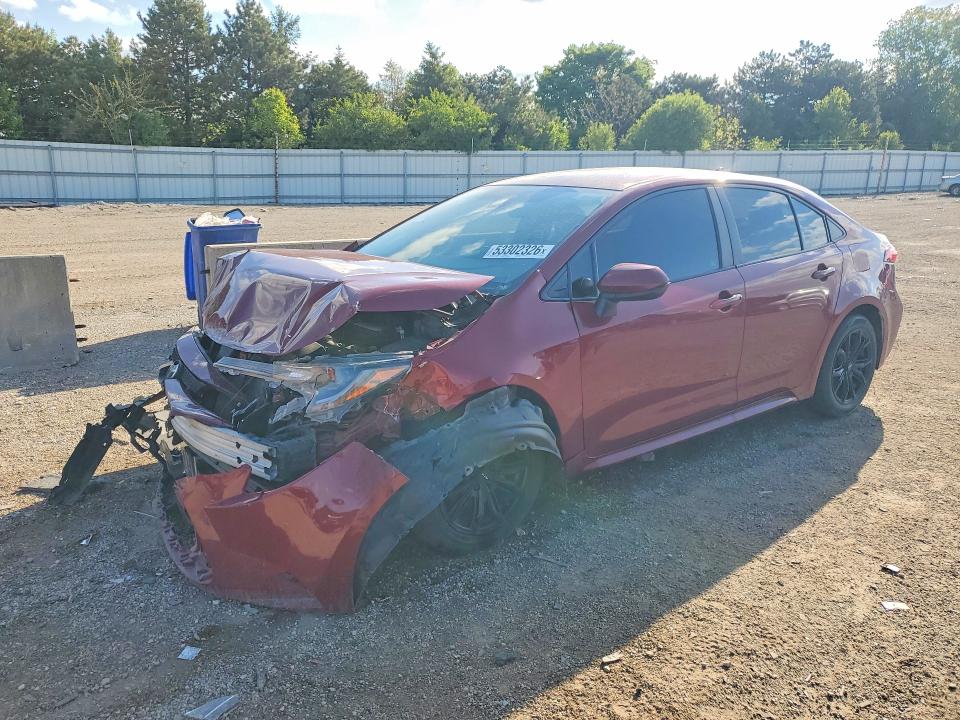 2022 Toyota Corolla VIN 5YFEPMAE1NP279183 COPART salvage auction — FRONT END, Il - Salvage Certificate, sold $2,150 on 2026-07-09 (photo 1)