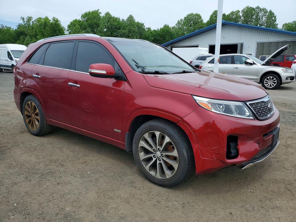 2014 Kia Sorento VIN 5XYKWDA70EG489947 COPART salvage auction — FRONT END, Ct - Certificate Of Title, sold $2,850 on 2026-07-27 (photo 4)