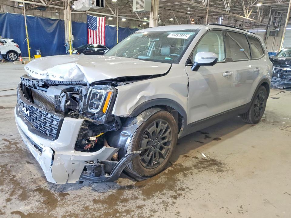 2022 Kia Telluride VIN 5XYP3DHC9NG297881 COPART salvage auction — FRONT END, Mi - Certificate Of Title, sold $4,250 on 2026-07-28 (photo 1)