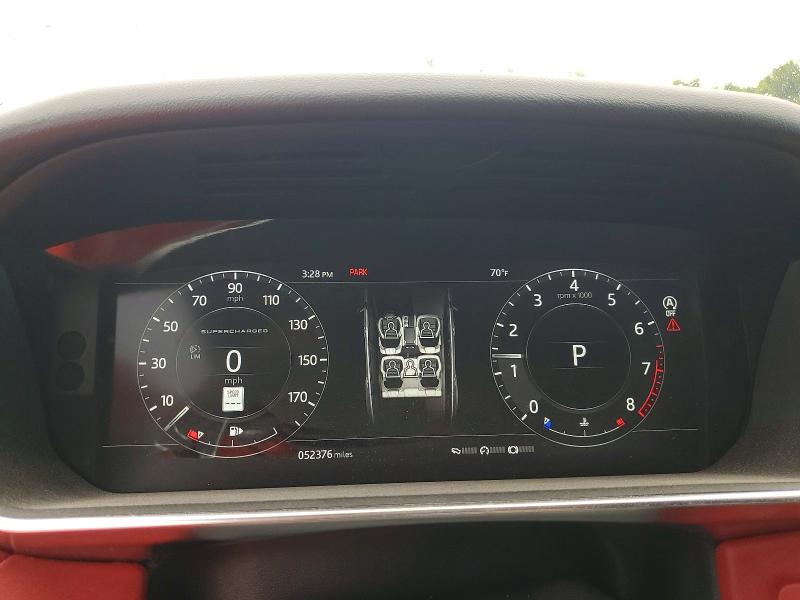 2018 Land rover RANGE ROVER VIN SALWR2RE5JA800565 COPART salvage auction — FRONT END, Tx - Salvage Vehicle Title, sold $12,200 on 2026-07-17 (photo 9)