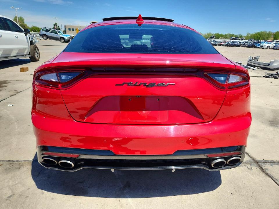 2018 Kia Stinger VIN KNAE55LC1J6018268 COPART salvage auction — FRONT END, Co - Public - Salvage Title, sold $5,200 on 2026-07-27 (photo 6)