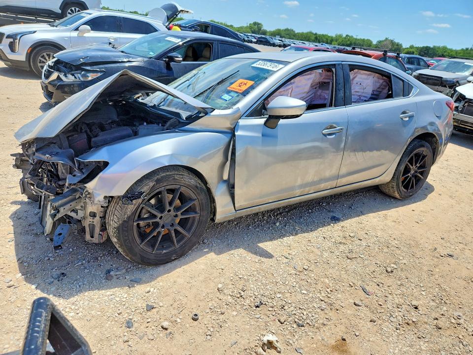 2016 Mazda 6 VIN JM1GJ1W55G1467603 COPART salvage auction — FRONT END, Tx - Nonrepairable Title, sold $50 on 2026-07-16 (photo 1)