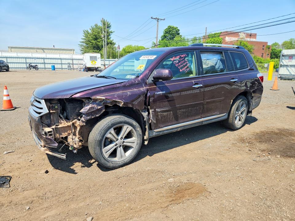 2012 Toyota Highlander VIN 5TDDK3EH1CS116790 COPART salvage auction — FRONT END, Pa - Certificate Of Salvage, sold $3,800 on 2026-07-21 (photo 1)