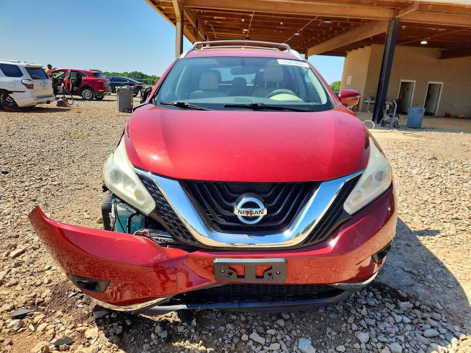 2017 Nissan Murano VIN 5N1AZ2MG9HN133489 COPART salvage auction — FRONT END, Al - Cert Of Title-Salvage Title, sold $425 on 2026-07-29 (photo 5)