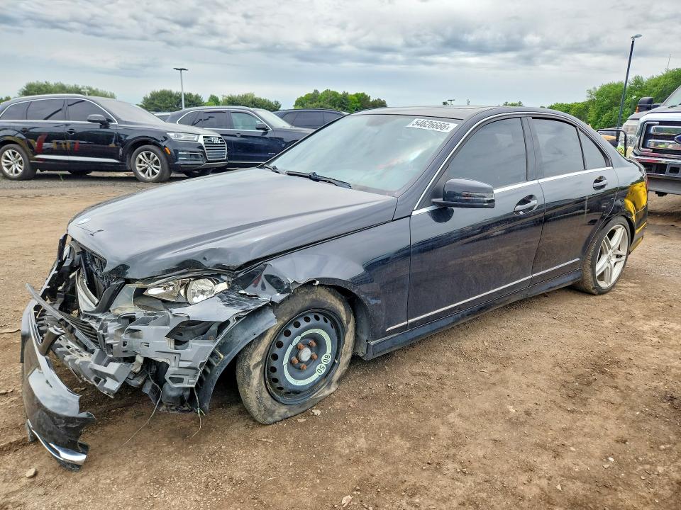 2012 Mercedes-benz C class VIN WDDGF8BB5CR192497 COPART salvage auction — FRONT END, Ct - Certificate Of Title, sold $1,600 on 2026-07-27 (photo 1)