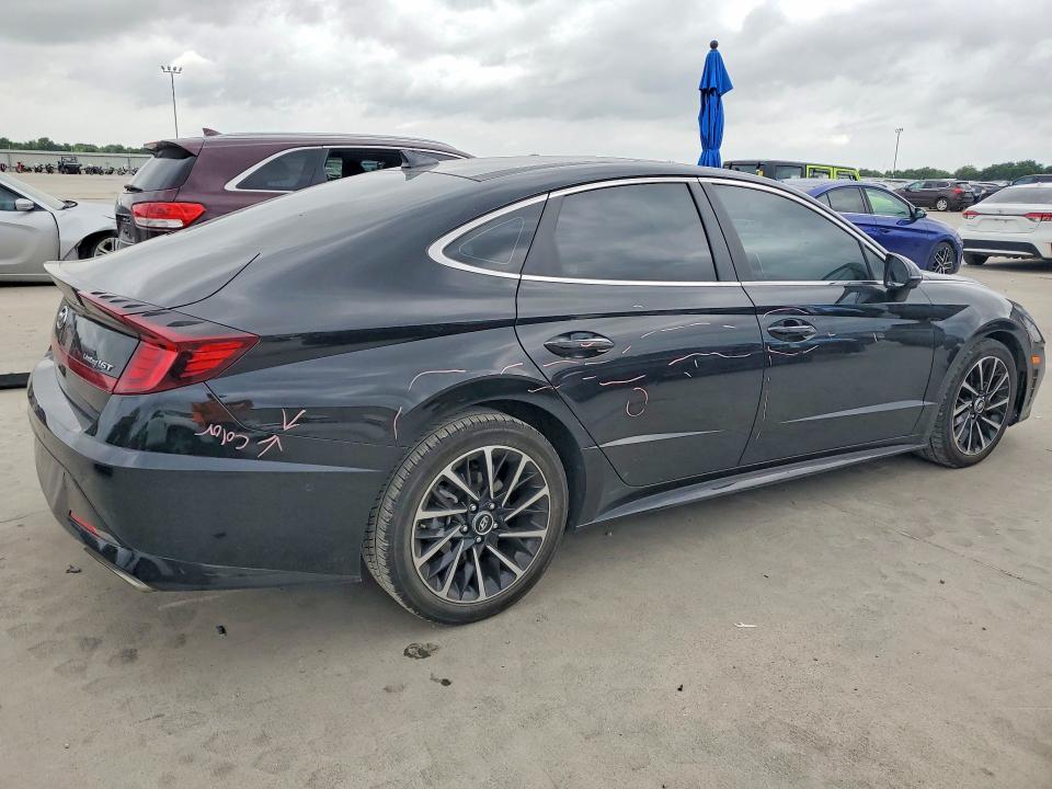 2021 Hyundai Sonata VIN 5NPEH4J25MH099686 COPART salvage auction — SIDE, Tx - Salvage Vehicle Title, sold $7,500 on 2026-07-16 (photo 3)