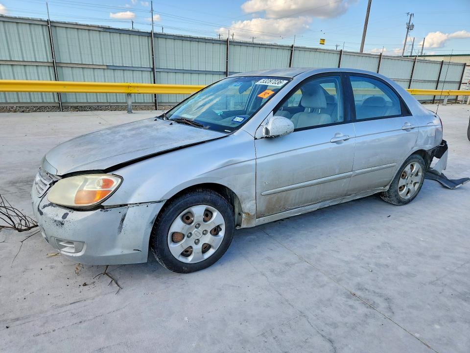 2007 Kia Spectra VIN KNAFE121575384651 COPART salvage auction — FRONT END, Tx - Salvage Vehicle Title, sold $250 on 2026-07-07 (photo 1)