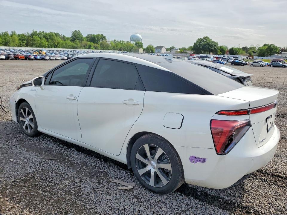 2019 Toyota Mirai VIN JTDBVRBD9KA006312 COPART salvage auction — MINOR DENT/SCRATCHES, OH - CERTIFICATE OF TITLE, sold $2,100 on 2026-07-31 (photo 2)