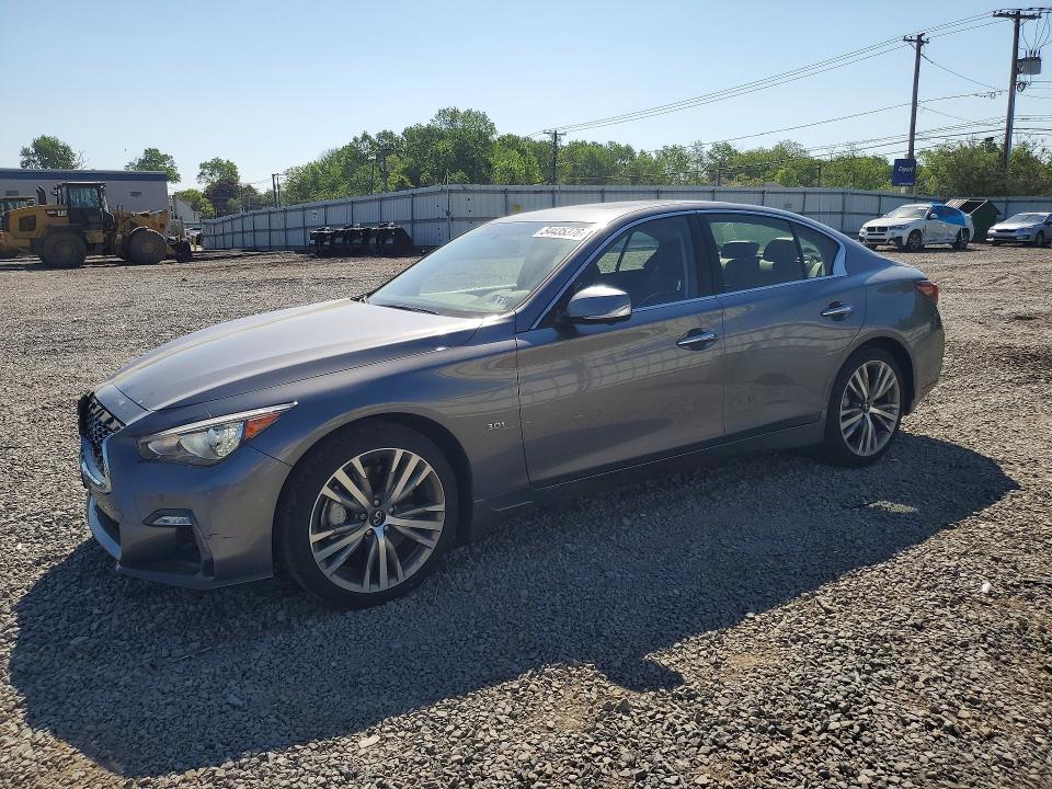 2019 Infiniti Q50 VIN JN1EV7AR8KM591240 COPART salvage auction — FRONT END, Nj - Cert Of Title-Salvage, sold $4,300 on 2026-07-24 (photo 1)