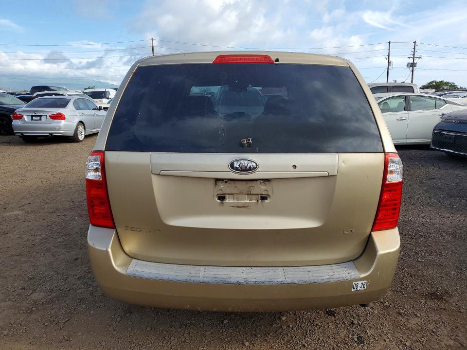 2006 Kia SEDONA VIN KNDMB233366055884 COPART salvage auction — SIDE, Hi - Certificate Of Salvage, sold $1 on 2026-07-20 (photo 6)