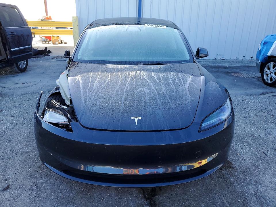 2024 Tesla Model 3 VIN 5YJ3E1EA3RF744129 COPART salvage auction — FRONT END, Fl - Certificate Of Destruction, sold $12,200 on 2026-07-31 (photo 5)