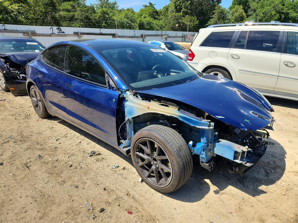 2021 Tesla Model 3 VIN 5YJ3E1EA7MF030481 COPART salvage auction — FRONT END, Md - Cert Of Salvage > 75% Damage, sold $5,000 on 2026-07-28 (photo 4)