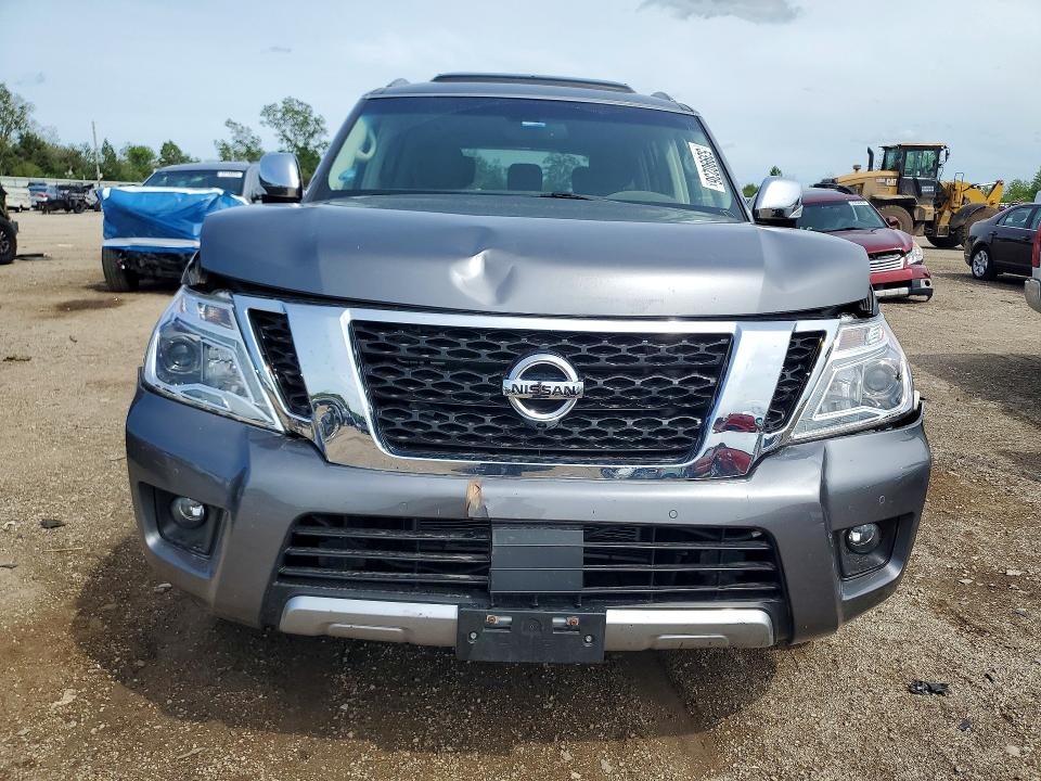 2017 Nissan Armada VIN JN8AY2NC0H9511425 COPART salvage auction — FRONT END, Il - Salvage Certificate, sold $6,300 on 2026-07-07 (photo 5)