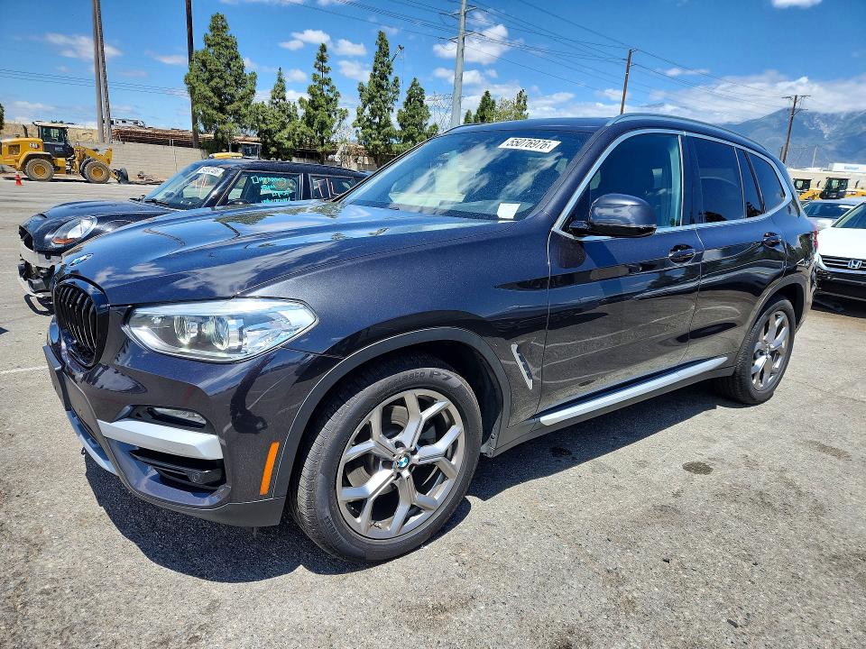 2020 BMW X3 VIN 5UXTY5C01L9D08925 COPART salvage auction — UNDERCARRIAGE, Ca - Salvage Certificate, sold $150 on 2026-07-21 (photo 1)