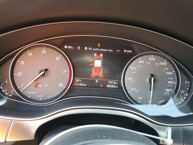 2017 Audi S7 VIN WAUWFAFC9HN046180 COPART salvage auction — FRONT END, Nc - Salvage Certificate Of Title, sold $7,600 on 2026-07-20 (photo 9)
