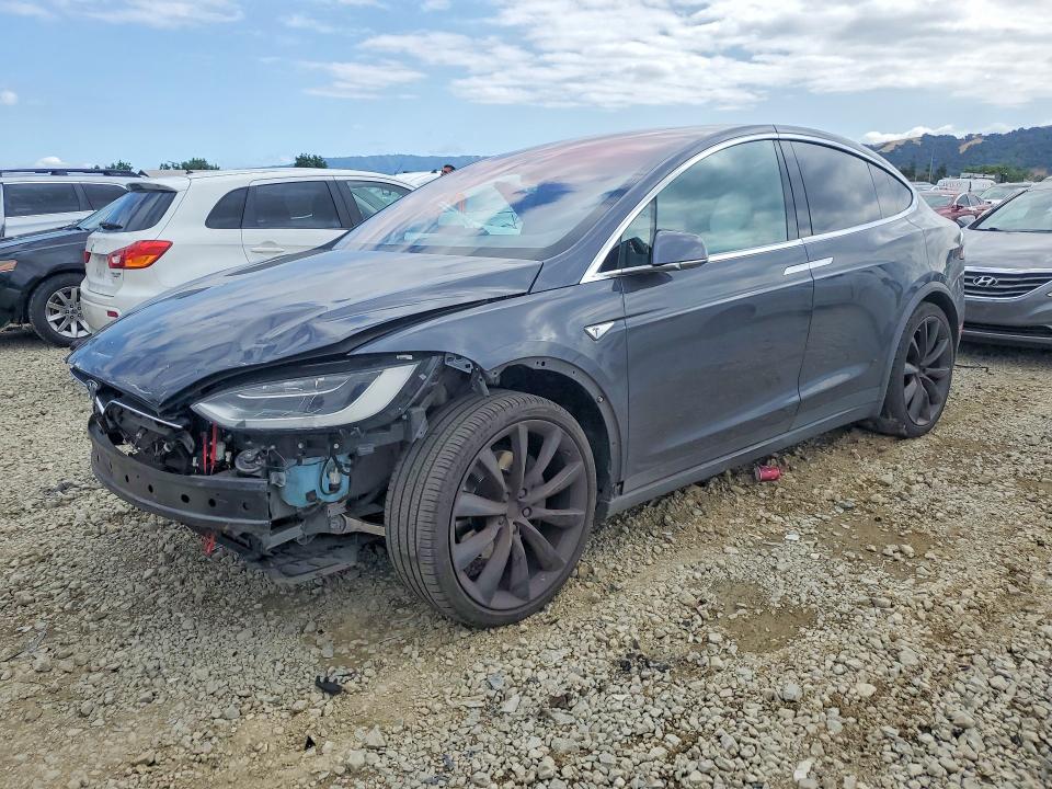2016 Tesla Model x VIN 5YJXCBE29GF017175 COPART salvage auction — FRONT END, Ca - Salvage Certificate, sold $5,700 on 2026-07-18 (photo 1)