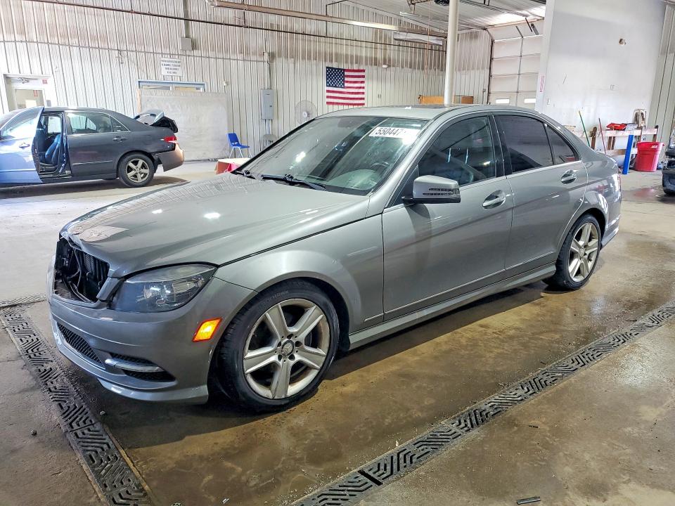 2011 Mercedes-benz C class VIN WDDGF8BB9BR164104 COPART salvage auction — FRONT END, Pa - Certificate Of Salvage, sold $1,000 on 2026-07-09 (photo 1)