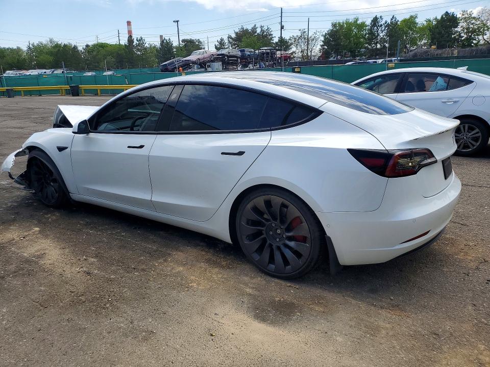 2021 Tesla VIN 5YJ3E1ECXMF926484 COPART salvage auction — FRONT END, Co - Public - Salvage Title, sold $7,300 on 2026-07-23 (photo 2)