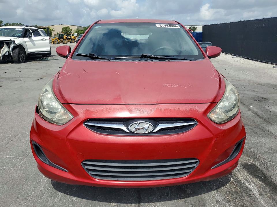 2012 Hyundai Accent VIN KMHCT5AEXCU005565 COPART salvage auction — REAR END, Fl - Cert Of Title Slvg Rebuildable, sold $675 on 2026-07-14 (photo 5)