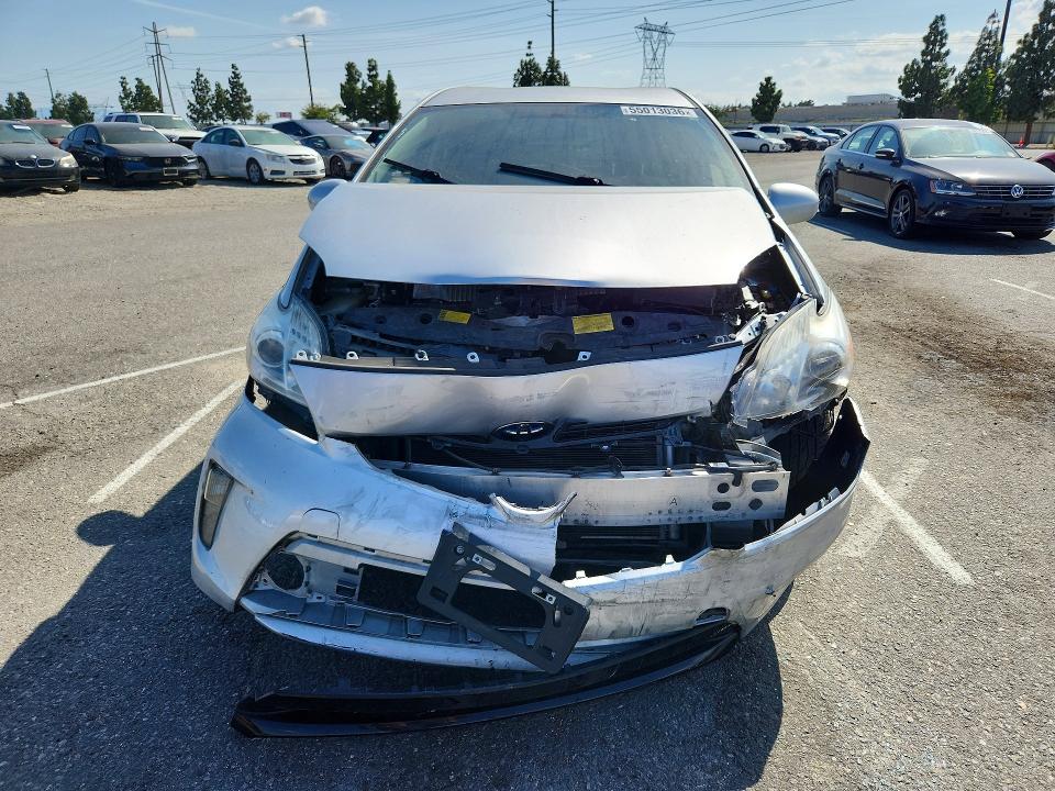 2013 Toyota Prius VIN JTDKN3DU4D5701819 COPART salvage auction — FRONT END, Ca - Salvage Certificate, sold $625 on 2026-07-16 (photo 5)
