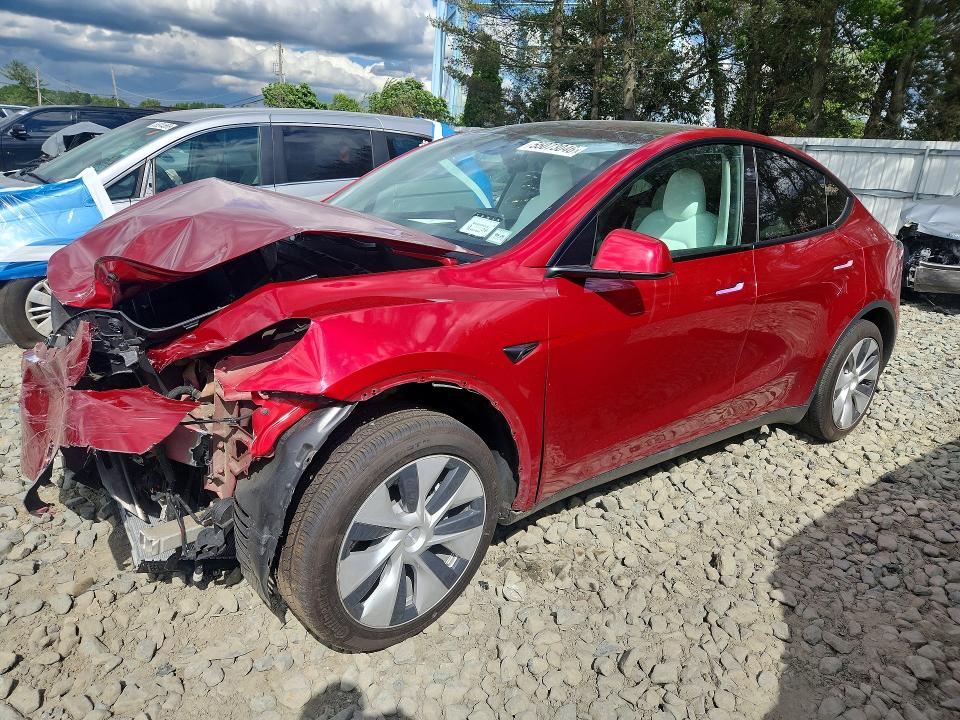 2024 Tesla Model y VIN 7SAYGDEDXRF046387 COPART salvage auction — FRONT END, Nj - Cert Of Title-Salvage, sold $8,400 on 2026-07-13 (photo 1)