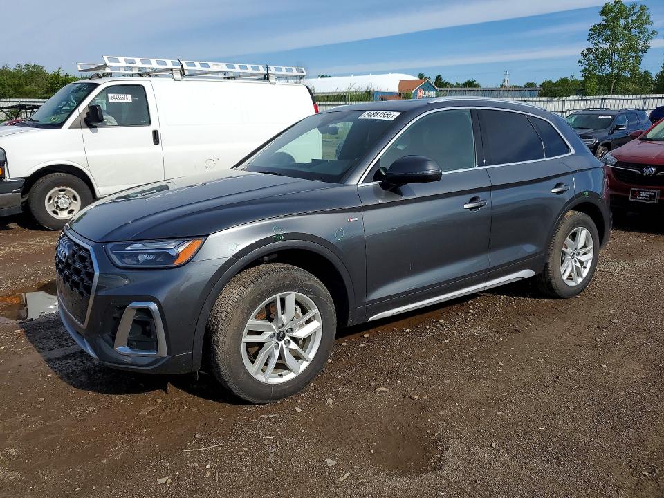 2022 Audi Q5 VIN WA1GAAFY1N2068912 COPART salvage auction — HAIL, Oh - Cert Of Title-Salvage, sold $14,600 on 2026-07-20 (photo 1)