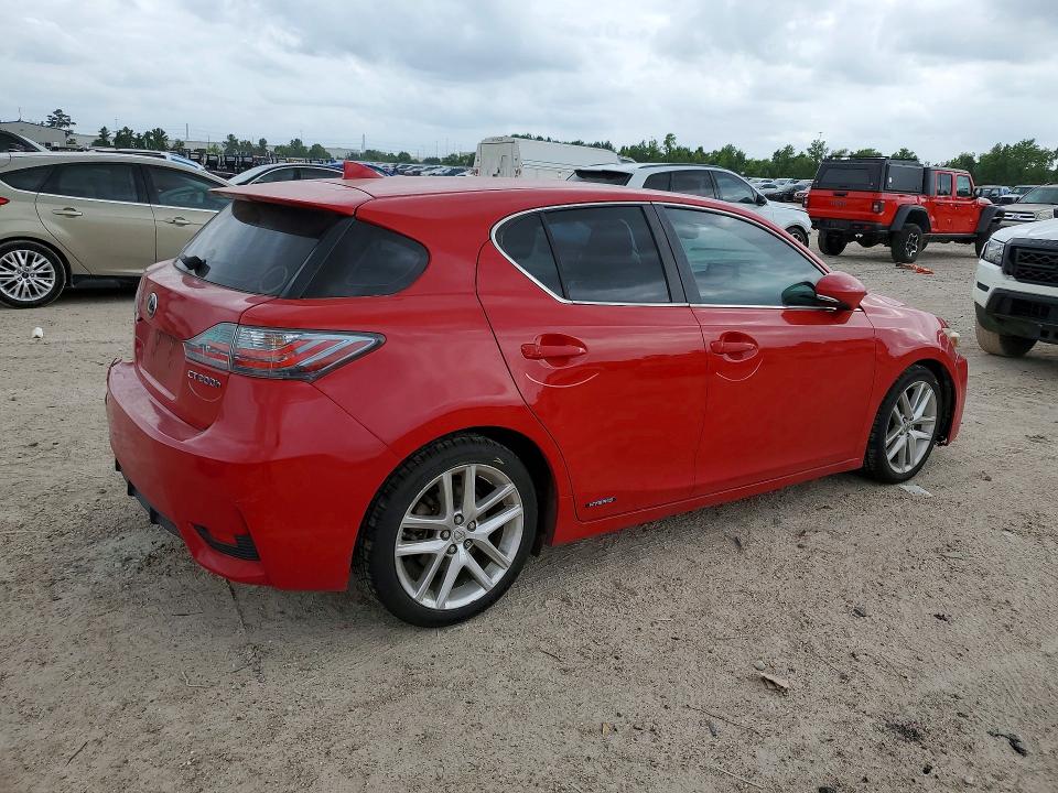 2014 Lexus Ct VIN JTHKD5BH7E2201305 COPART salvage auction — REAR END, Tx - Salvage Vehicle Title, sold $2,400 on 2026-07-07 (photo 3)