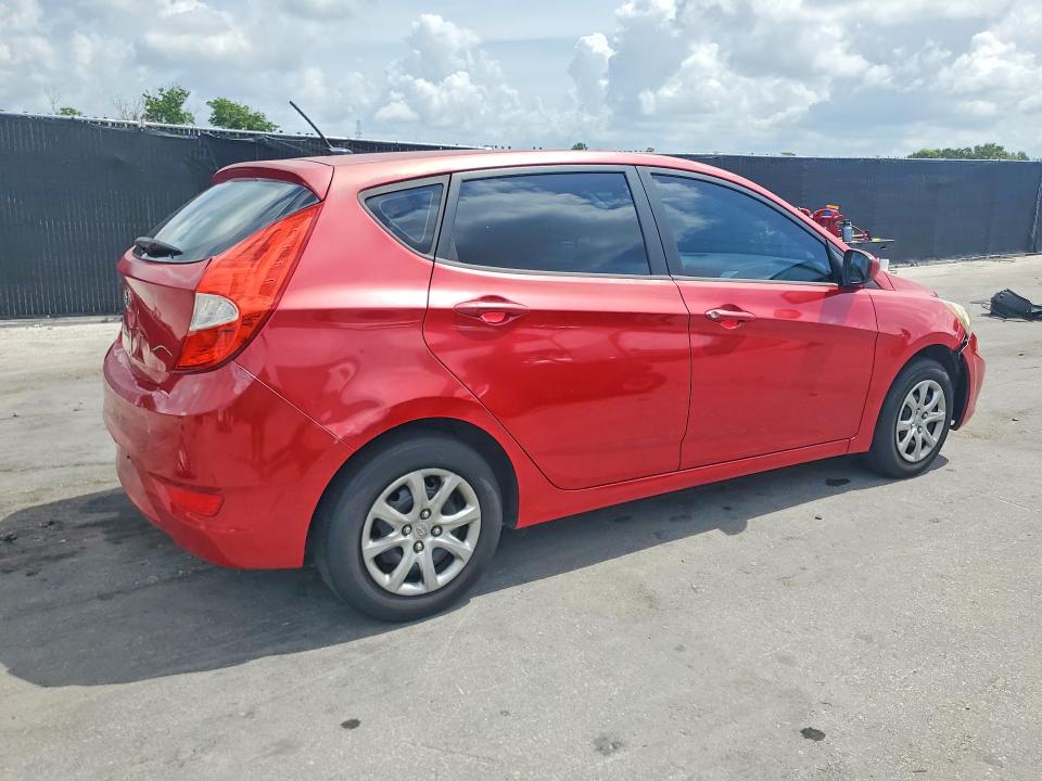 2012 Hyundai Accent VIN KMHCT5AEXCU005565 COPART salvage auction — REAR END, Fl - Cert Of Title Slvg Rebuildable, sold $675 on 2026-07-14 (photo 3)