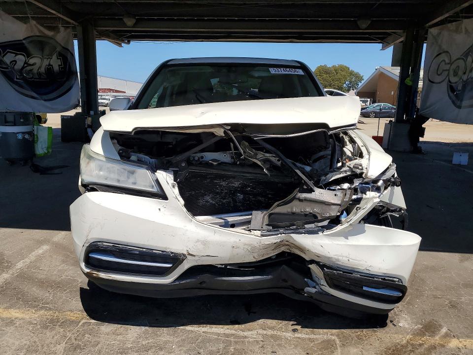 2015 Acura Mdx VIN 5FRYD3H49FB005691 COPART salvage auction — FRONT END, Ca - Salvage Certificate, sold $800 on 2026-07-02 (photo 5)