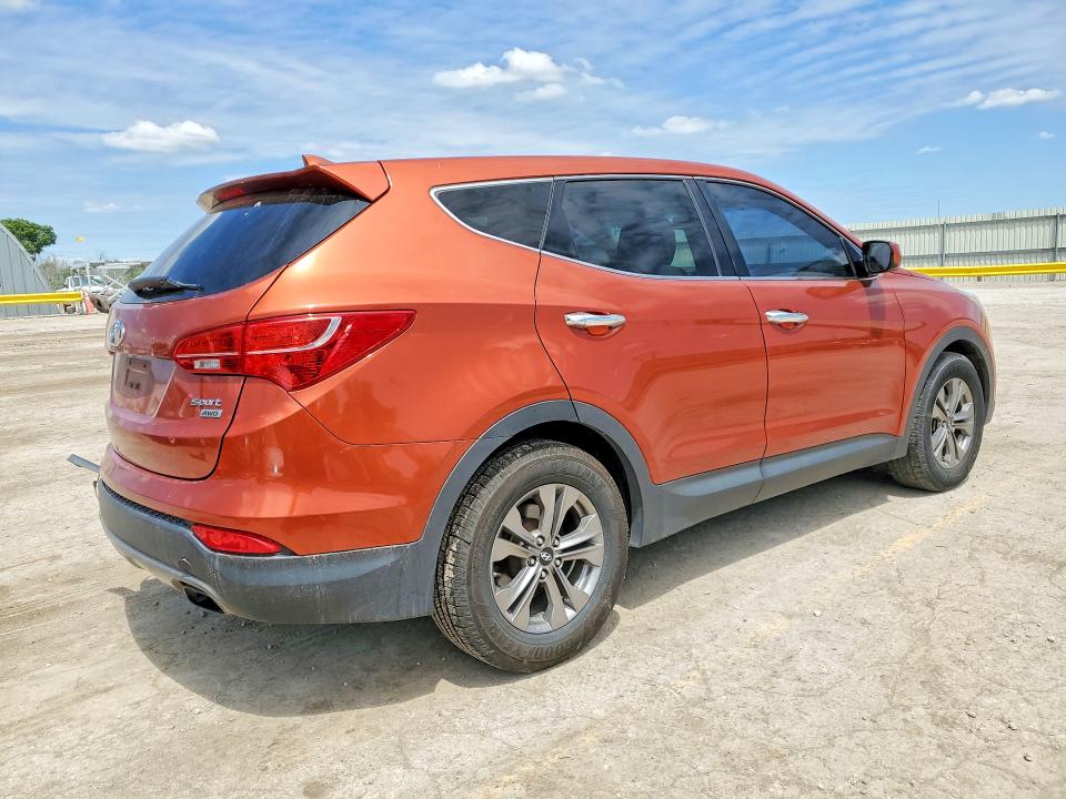 2015 Hyundai Santa fe VIN 5XYZTDLB6FG271862 COPART salvage auction — REAR END, Ks - Cert Of Title-Salvage, sold $1,400 on 2026-07-08 (photo 3)