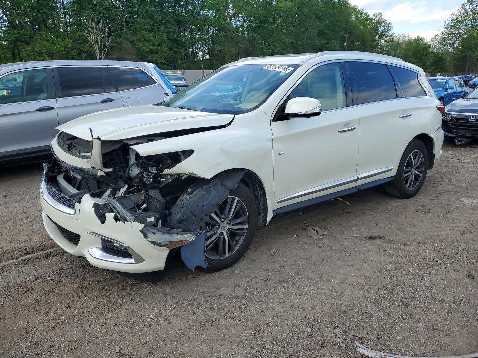 2019 Infiniti Qx60 VIN 5N1DL0MMXKC548686 COPART salvage auction — FRONT END, Pa - Certificate Of Salvage, sold $2,100 on 2026-07-27 (photo 1)