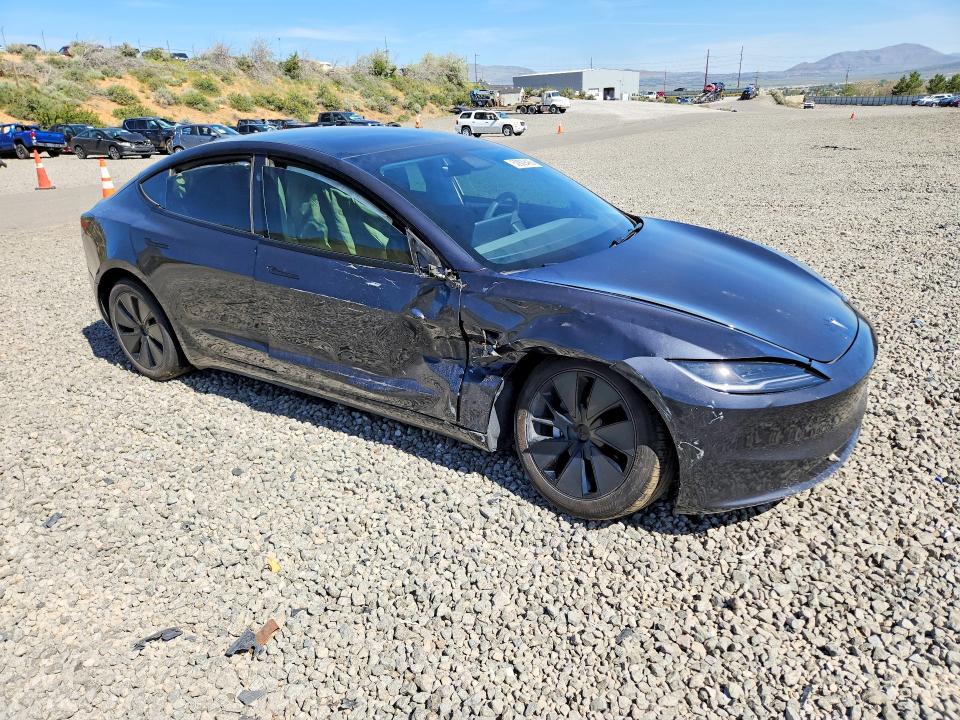 2024 Tesla Model 3 VIN 5YJ3E1EB1RF829740 COPART salvage auction — SIDE, Nv - Salvage Title, sold $13,500 on 2026-07-09 (photo 4)