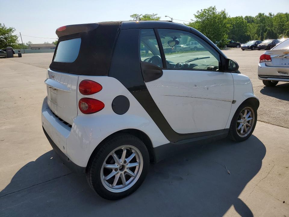 2008 Smart Fortwo VIN WMEEK31X48K208333 COPART salvage auction — MINOR DENT/SCRATCHES, Tx - Salvage Vehicle Title, sold $500 on 2026-07-27 (photo 3)