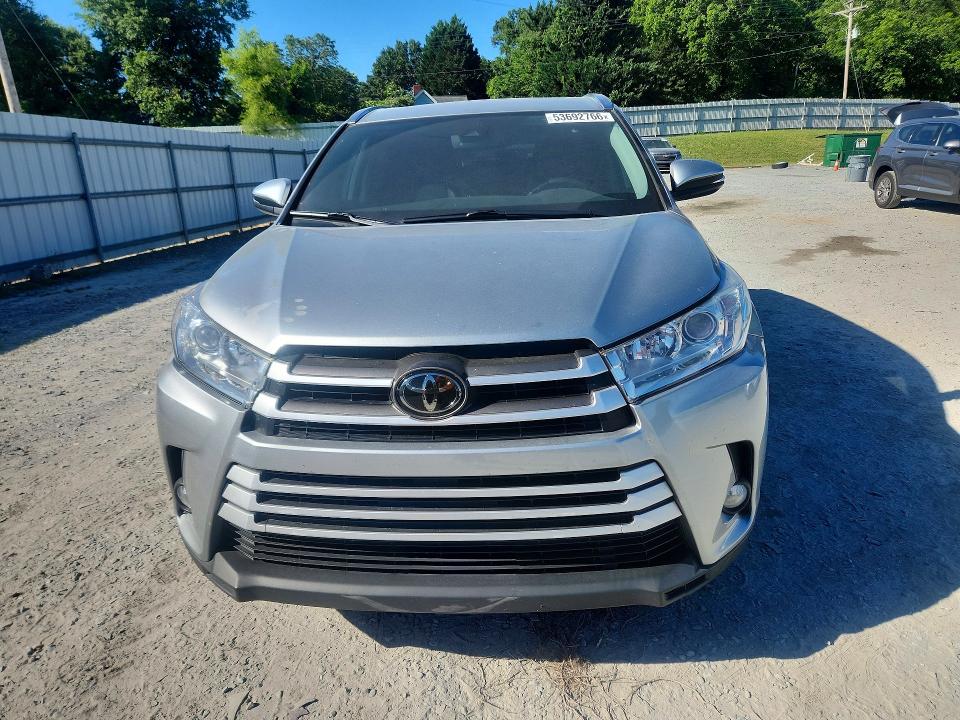 2018 Toyota Highlander VIN 5TDKZRFH3JS544510 COPART salvage auction — REAR END, Nc - Salvage Certificate Of Title, sold $2,600 on 2026-07-22 (photo 5)