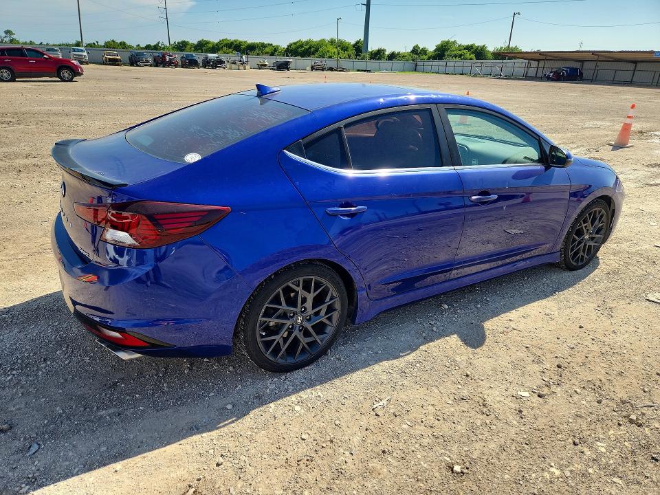 2019 Hyundai Elantra VIN KMHD04LB8KU871144 COPART salvage auction — HAIL, Tx - Certificate Of Title, sold $50 on 2026-07-29 (photo 3)