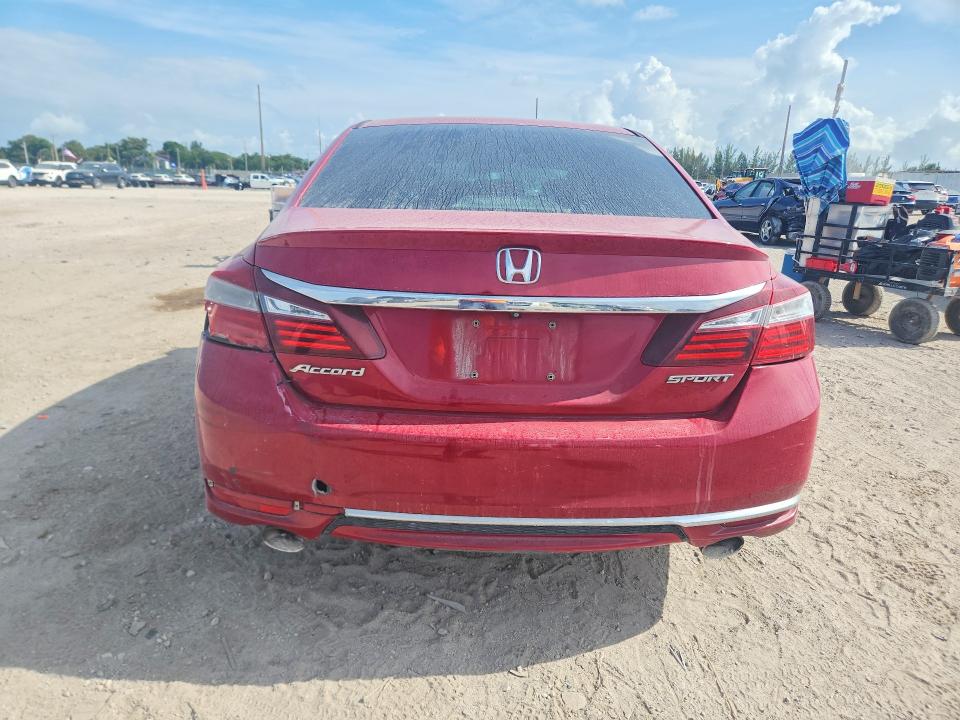 2016 Honda Accord VIN 1HGCR2F56GA245943 COPART salvage auction — FRONT END, Fl - Certificate Of Title, sold $850 on 2026-07-09 (photo 6)