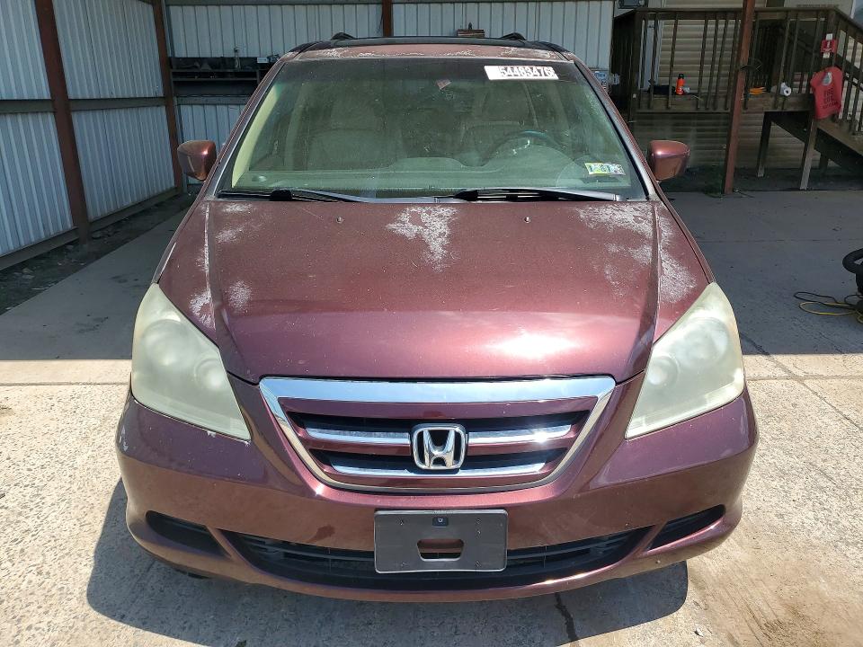 2007 Honda Odyssey VIN 5FNRL38767B111407 COPART salvage auction — FRONT END, In - Certificate Of Title, sold $500 on 2026-07-19 (photo 5)