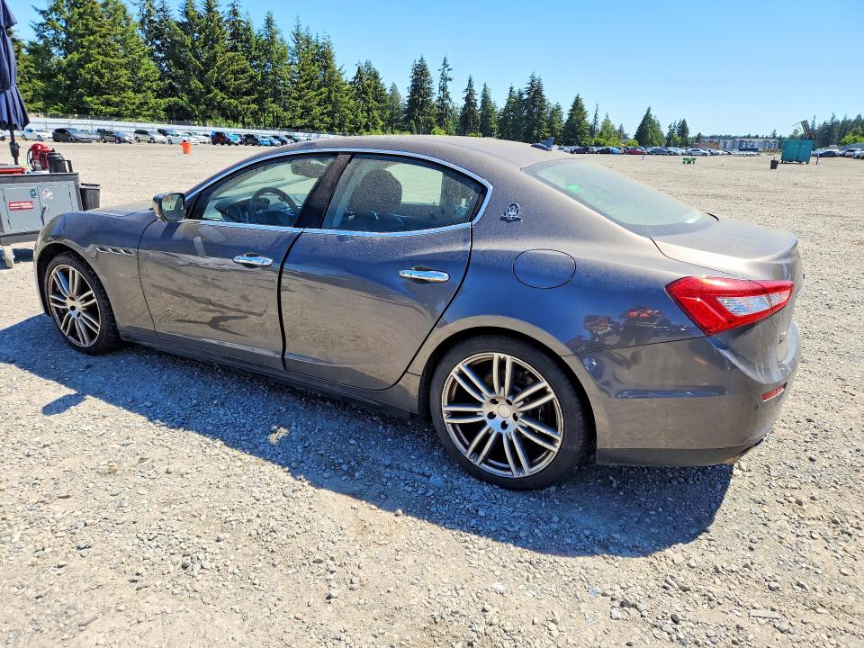 2014 Maserati Ghibli VIN ZAM57RTA7E1113595 COPART salvage auction — MECHANICAL, WA - CERT OF OWNERSHIP-REBUILT, sold $350 on 2026-08-07 (photo 2)