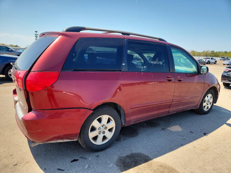 2007 Toyota Sienna VIN 5TDZK23C57S074251 COPART salvage auction — REAR END, NY - MV-907A SALVAGE CERTIFICATE, sold $80 on 2026-07-22 (photo 3)