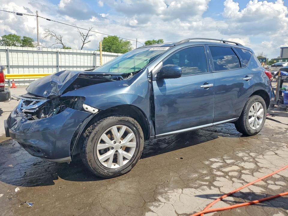 2014 Nissan Murano VIN JN8AZ1MU2EW412328 COPART salvage auction — FRONT END, Tn - Salvage Certificate, sold $1,250 on 2026-07-27 (photo 1)