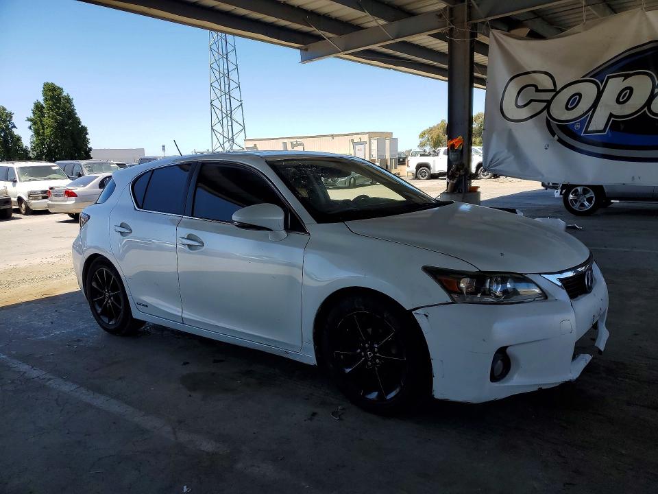 2013 Lexus Ct 200 VIN JTHKD5BH8D2157958 COPART salvage auction — VANDALISM, Ca - Salvage Certificate, sold $40 on 2026-07-21 (photo 4)